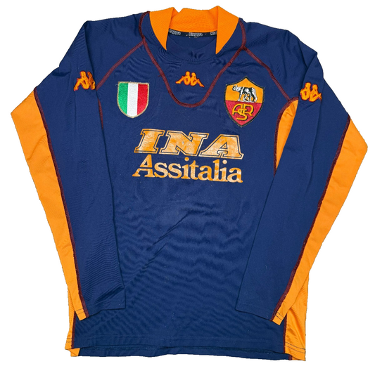 maglia calcio vintage AS Roma CAFU scudetto 2001 2002 INA ASSITALIA L KAPPA
