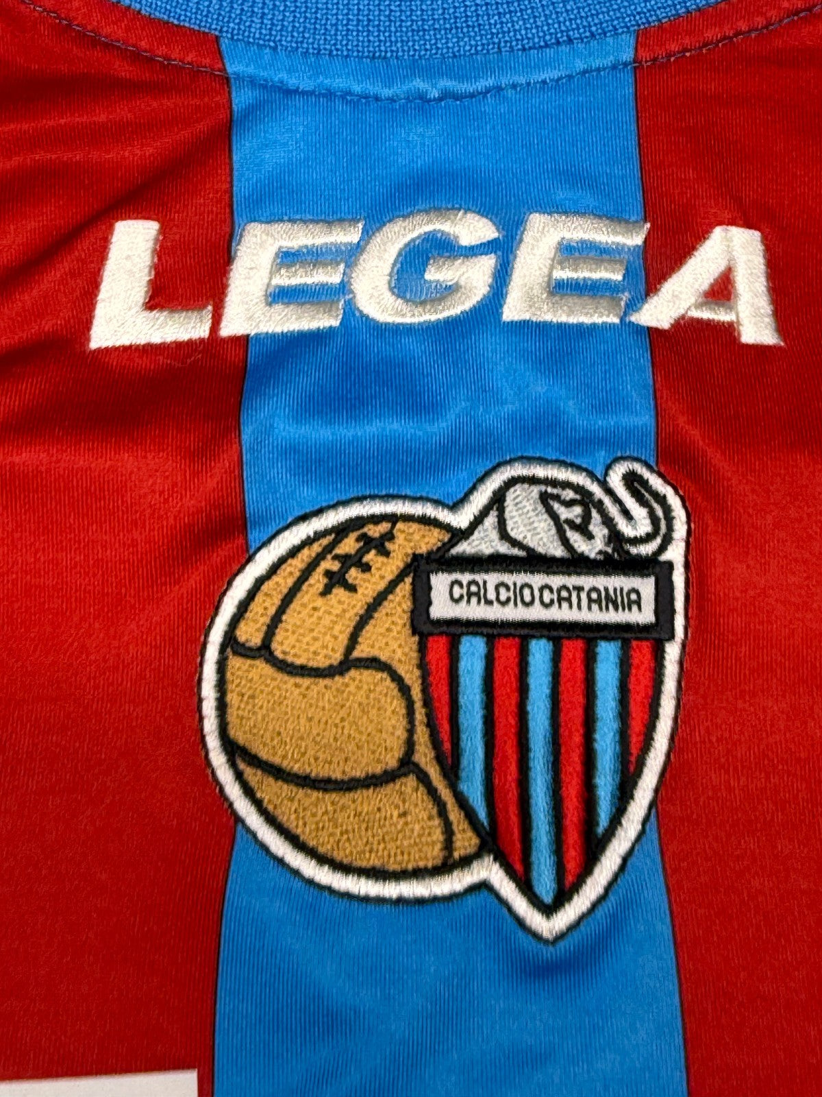 maglia calcio vintage CATANIA MASCARA Legea 2009 2010 Serie A Home L