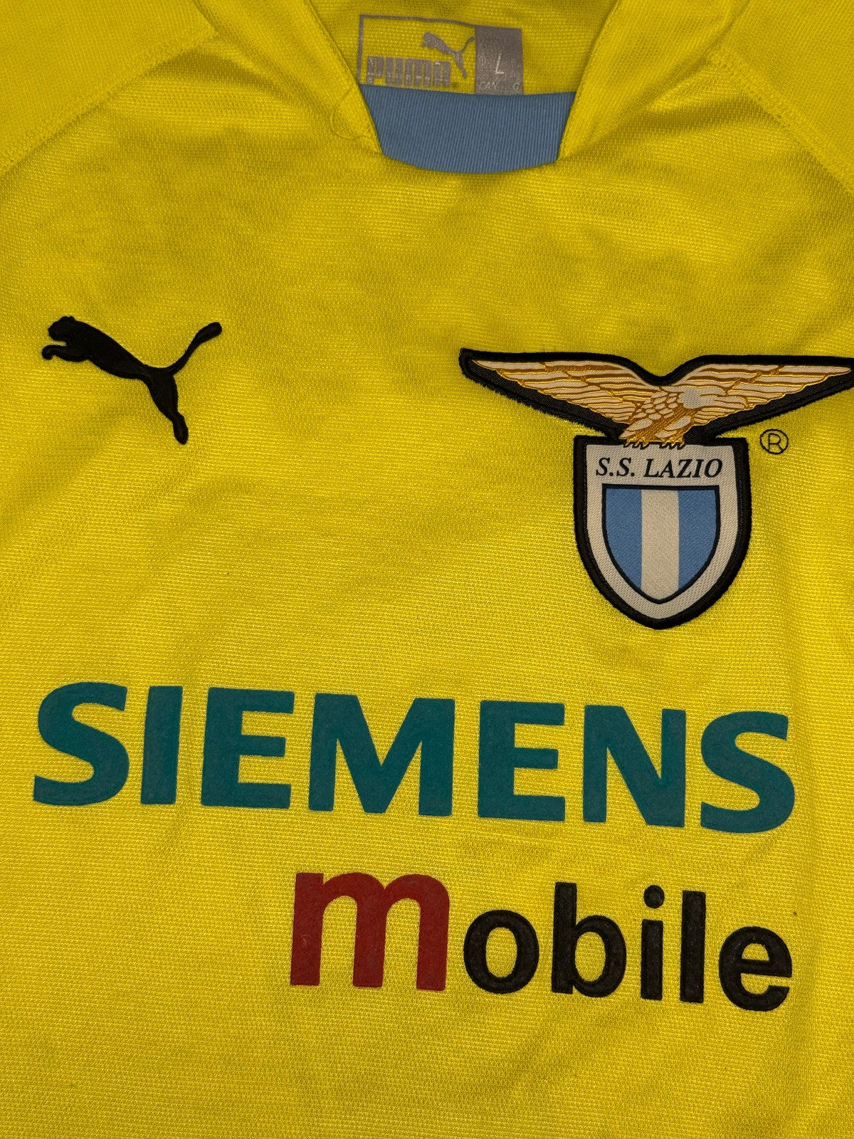 maglia calcio vintage SS Lazio Puma Cirio 2001 2002 CLAUDIO LOPEZ L