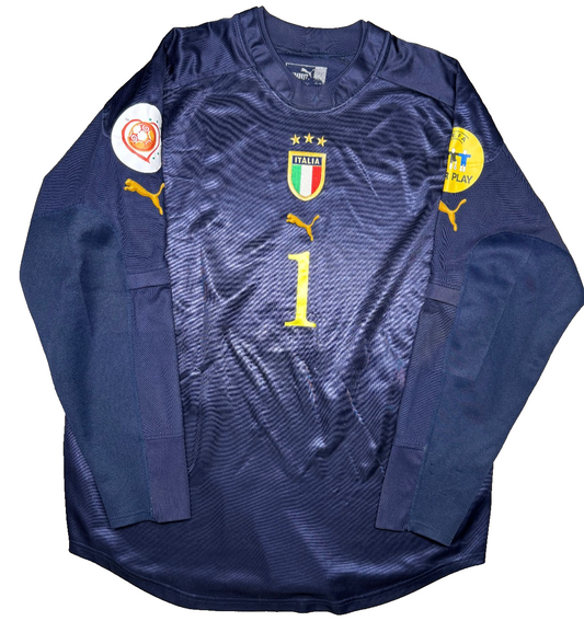 maglia calcio italia BUFFON Euro 2004 Portugal Jersey home XL Puma shirt vintage