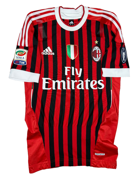 maglia calcio vintage gara AC Milan SEEDORF TECHFIT Adidas Fly Emirates 2011-12