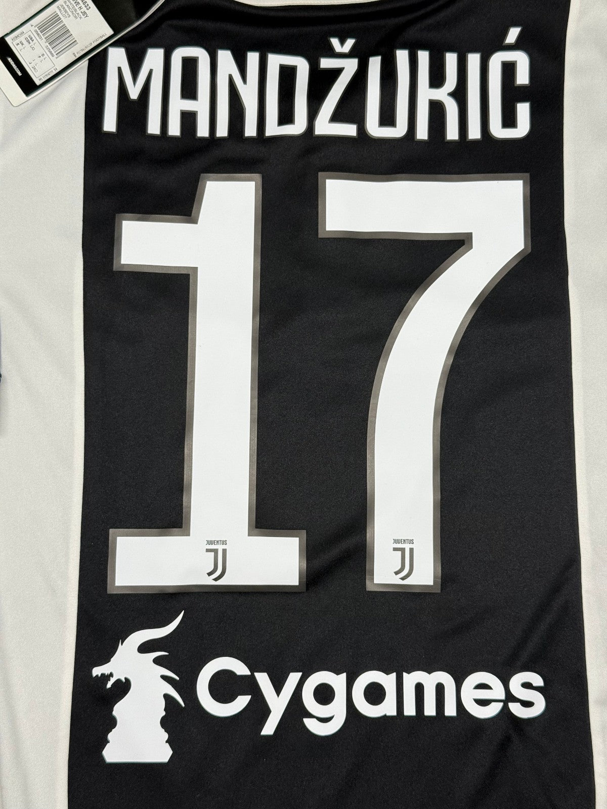 maglia calcio Adidas Juventus MANDZUKIC Finale Tim Cup Roma 2018 vs Milan L Jeep