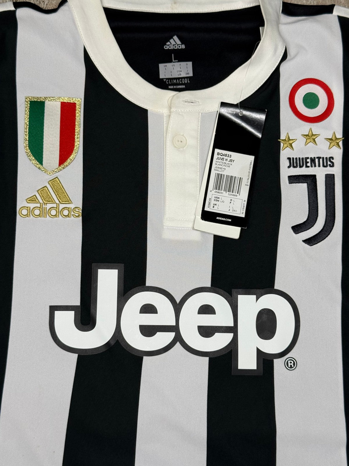 maglia calcio Adidas Juventus MANDZUKIC Finale Tim Cup Roma 2018 vs Milan L Jeep