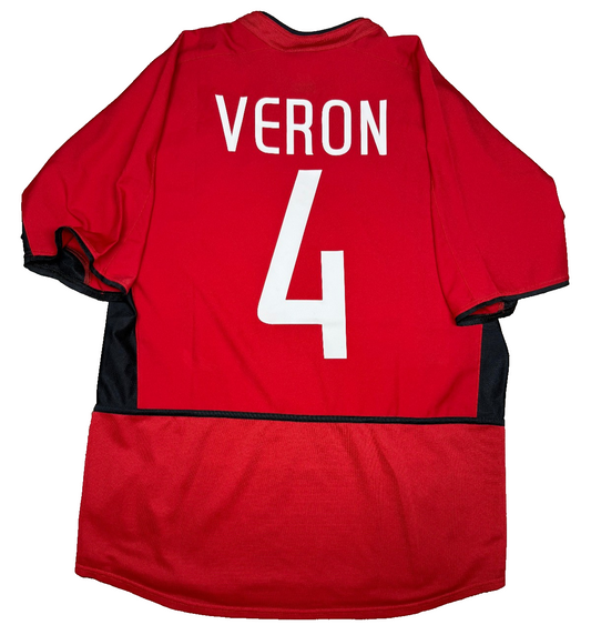 maglia manchester united 2002 2003 VERON Vodafone CR7 jersey Champions M
