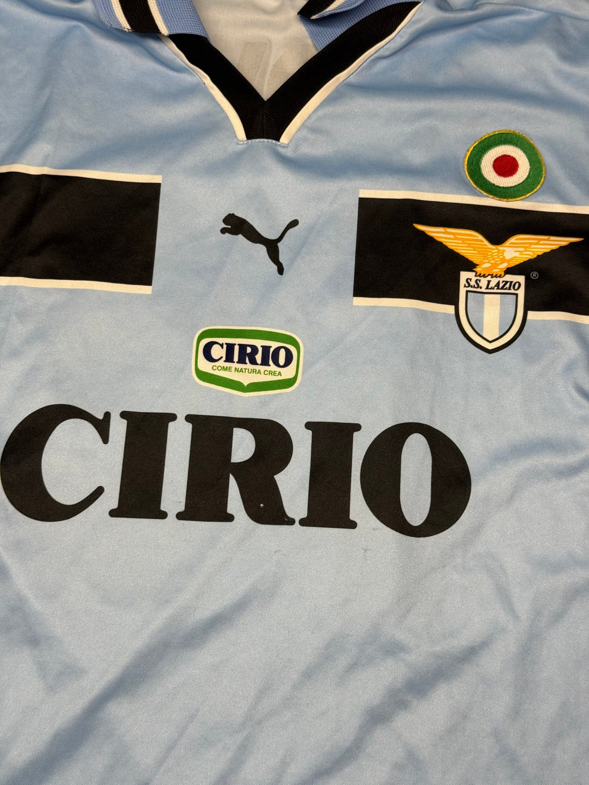 maglia calcio vintage SS Lazio Puma Cirio 1999 2000 Scudetto NEDVED FAN version