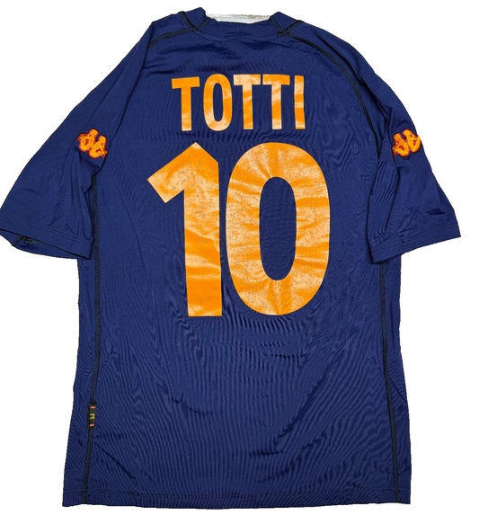 maglia calcio vintage AS Roma Totti 2000 2001 scudetto Kappa Ina Assitalia M