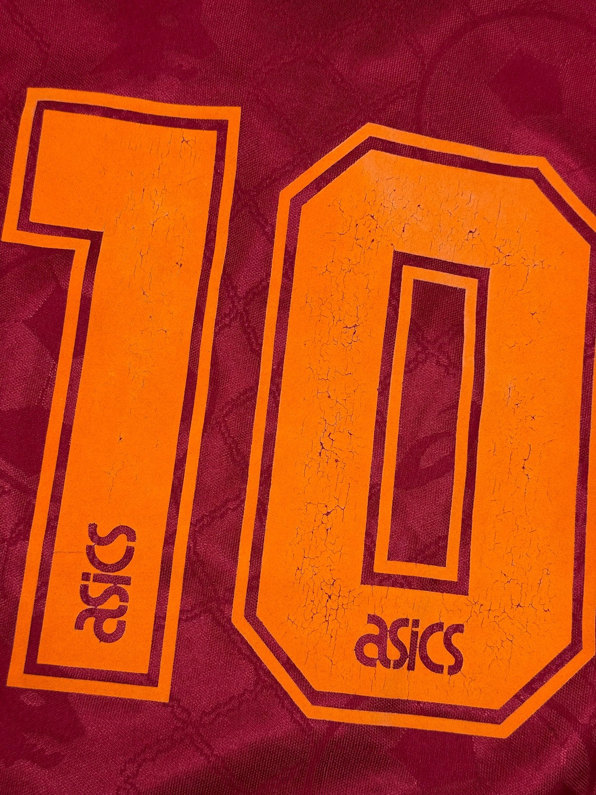 maglia calcio vintage AS Roma GIANNINI #10 Asics 1994 1995 Nuova Tirrena home S
