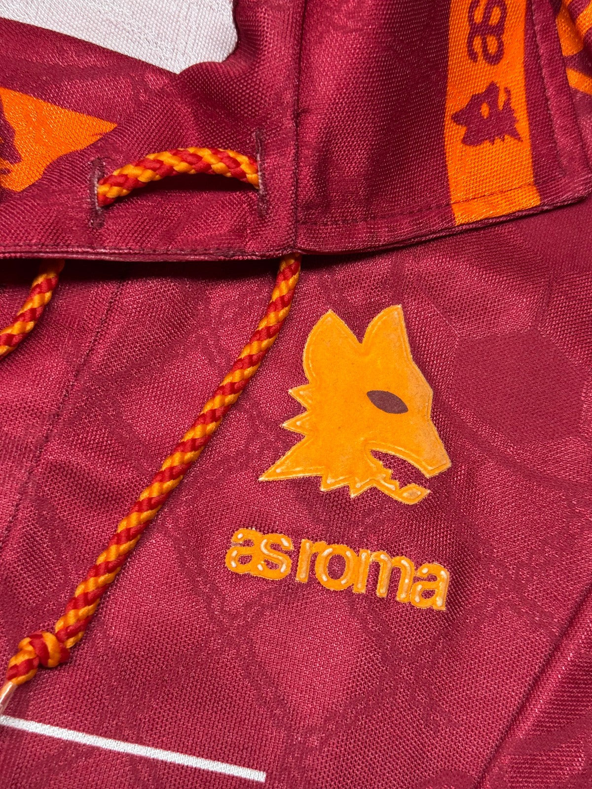 maglia calcio vintage AS Roma GIANNINI #10 Asics 1994 1995 Nuova Tirrena home S