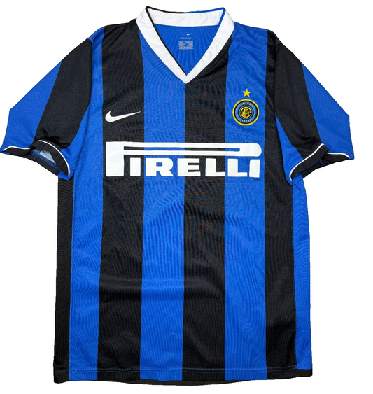 Maglia calcio vintage Inter FIGO Pirelli Nike 2006 2007 Serie A jersey S