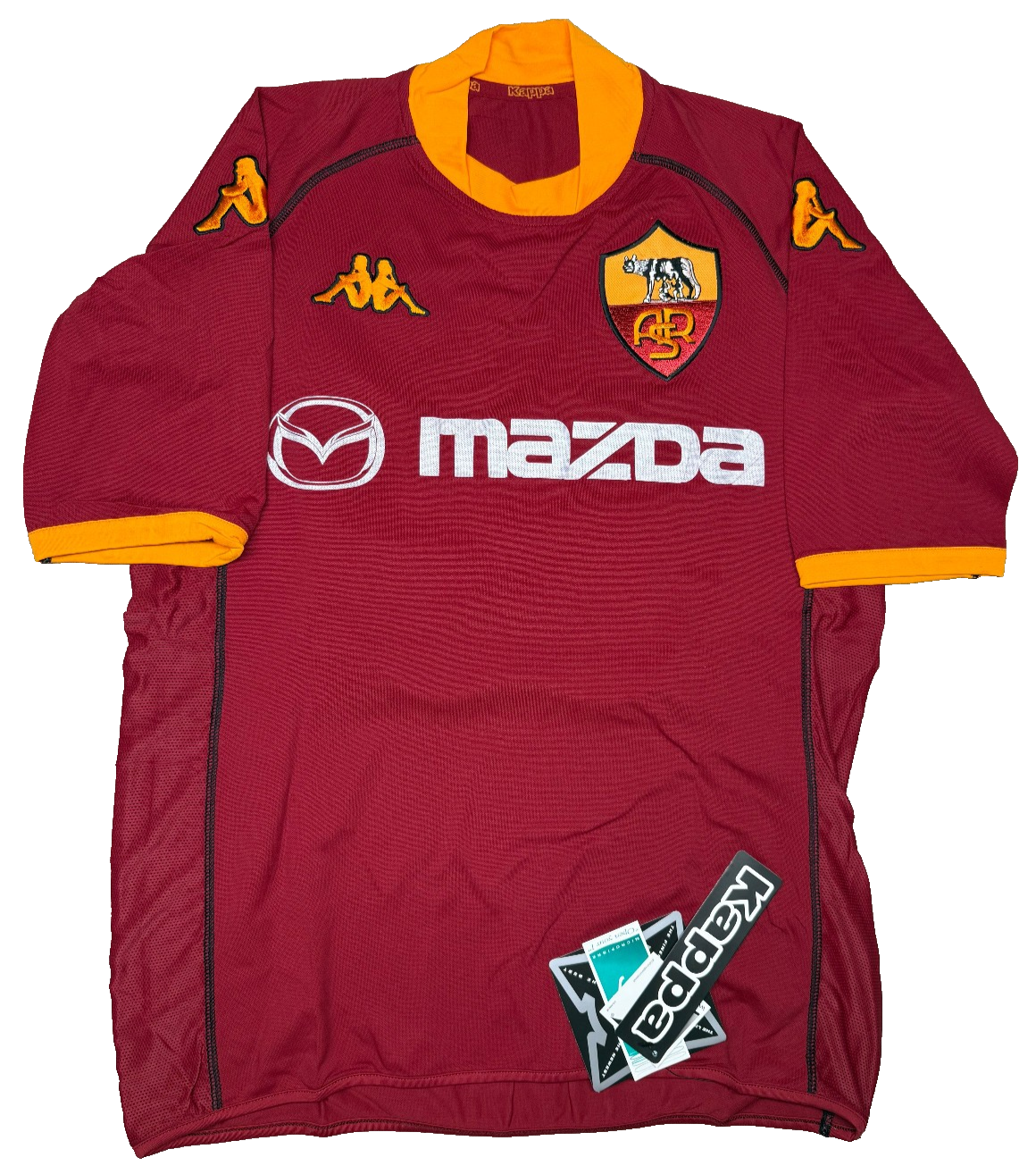 maglia calcio roma totti 2002-03 Home Serie A MAZDA Kappa vintage *NUOVA* L