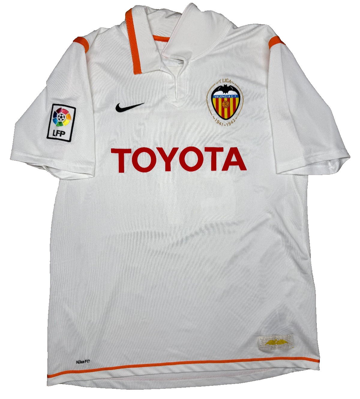 maglia calcio vintage Valencia David SILVA LFP 2007 2008 Nike Toyota