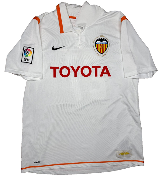 maglia calcio vintage Valencia David SILVA LFP 2007 2008 Nike Toyota
