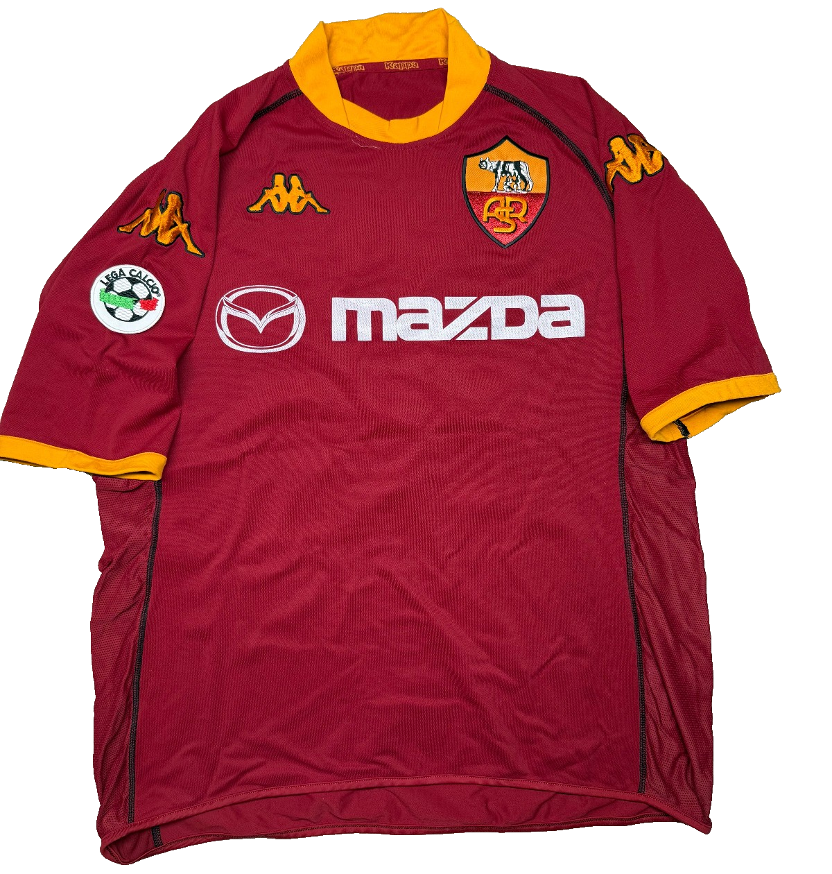 maglia calcio vintage Roma TOTTI 2002 2003 Serie A shirt jersey Mazda XXL