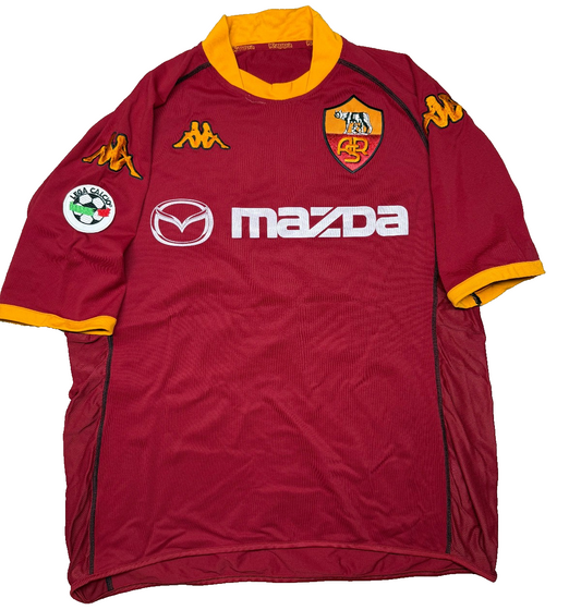 maglia calcio vintage Roma TOTTI 2002 2003 Serie A shirt jersey Mazda XXL
