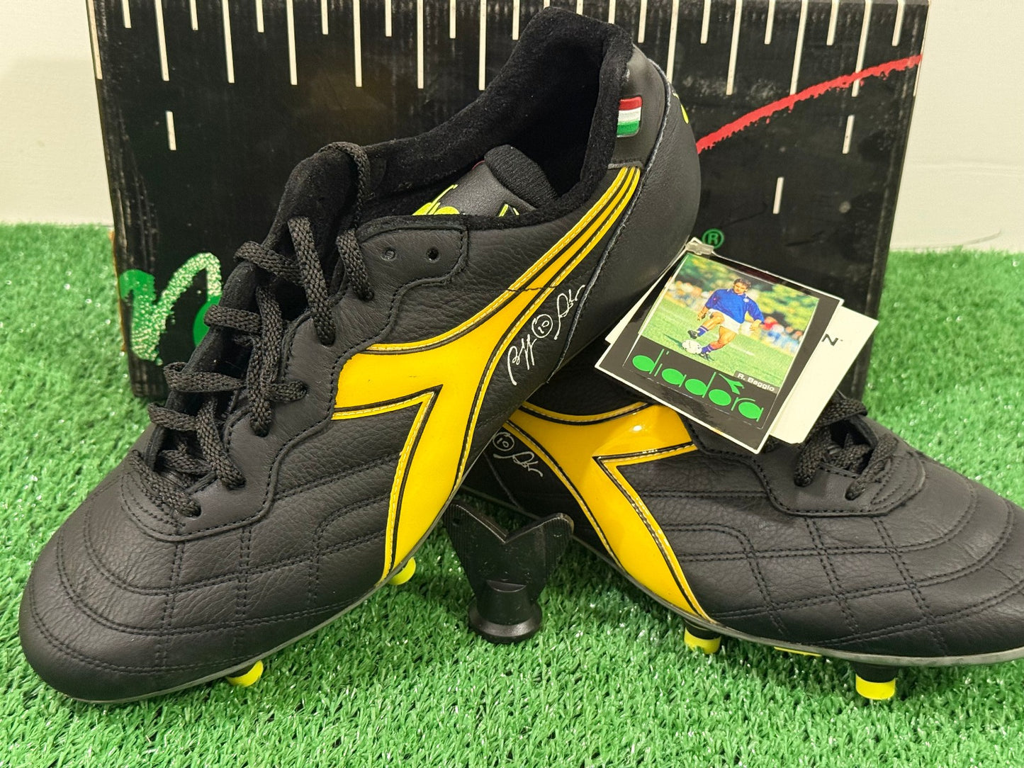 scarpe calcio vintage DIADORA Roberto Baggio 1990 scarpini CLASSIC PRO SC 44,5