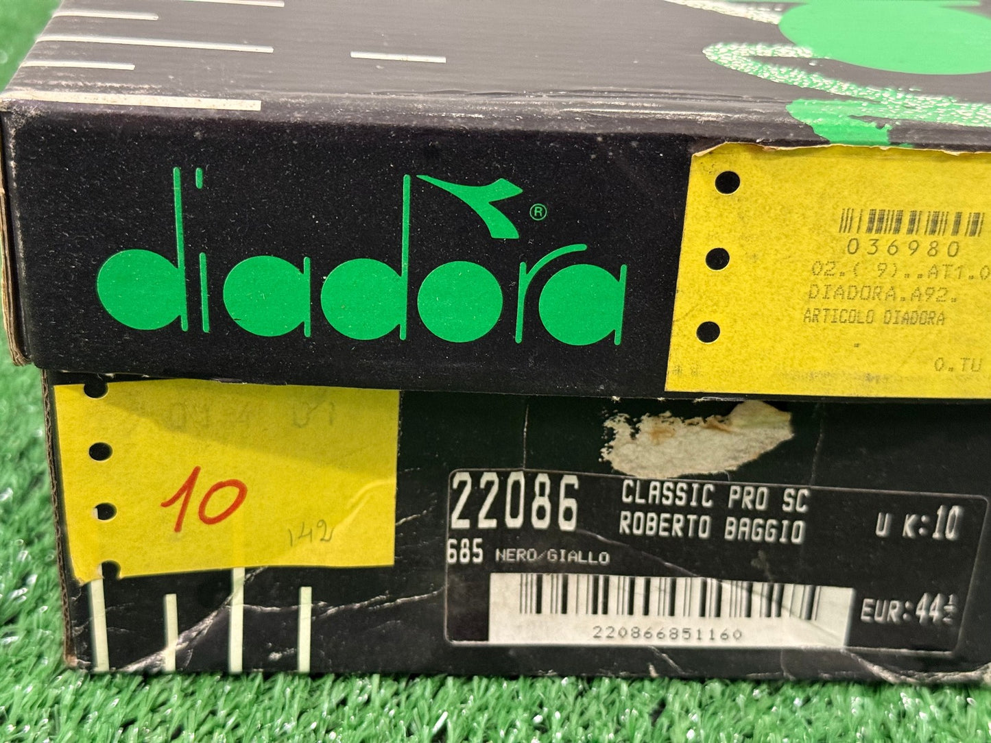 scarpe calcio vintage DIADORA Roberto Baggio 1990 scarpini CLASSIC PRO SC 44,5