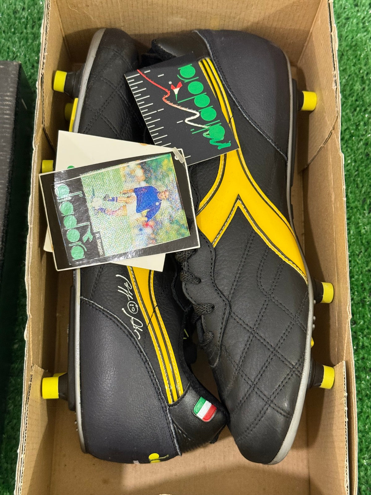 scarpe calcio vintage DIADORA Roberto Baggio 1990 scarpini CLASSIC PRO SC 44,5