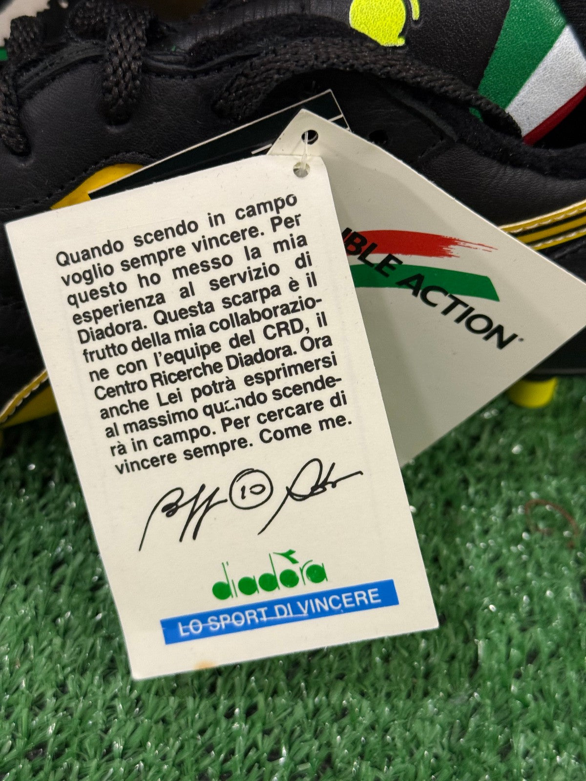 scarpe calcio vintage DIADORA Roberto Baggio 1990 scarpini CLASSIC PRO SC 44,5