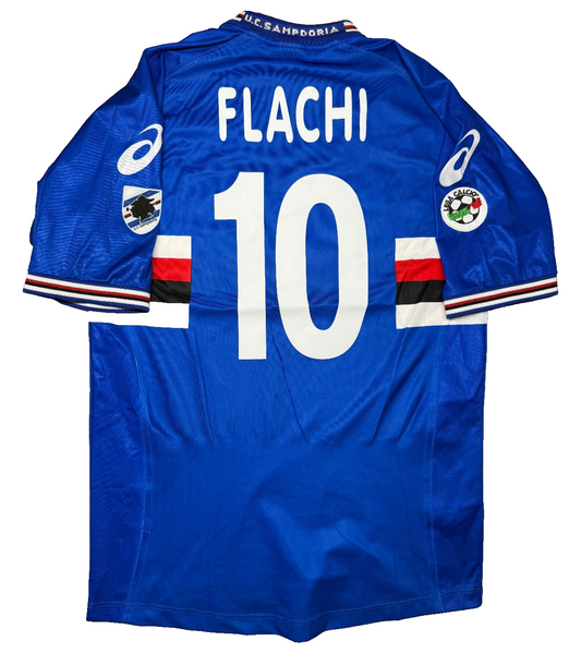 maglia calcio vintage Sampdoria FLACHI 2001 2002 L Asics shirt Grafoplast home