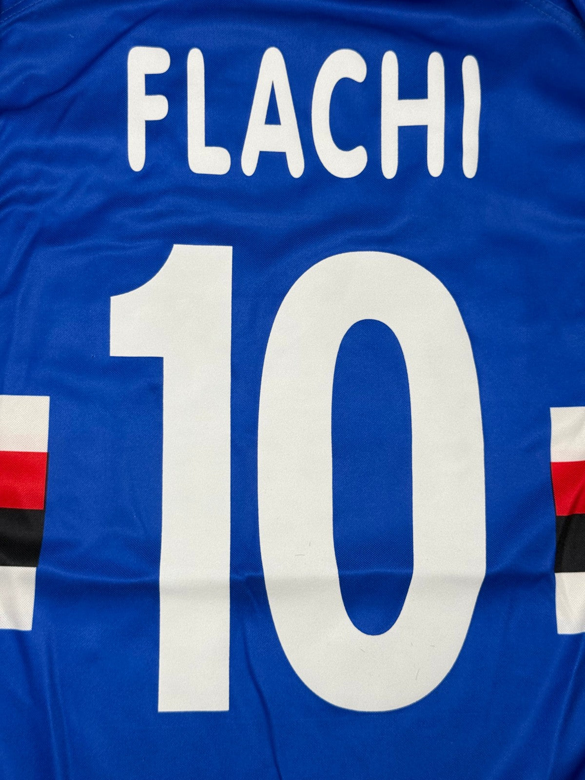 maglia calcio vintage Sampdoria FLACHI 2001 2002 L Asics shirt Grafoplast home
