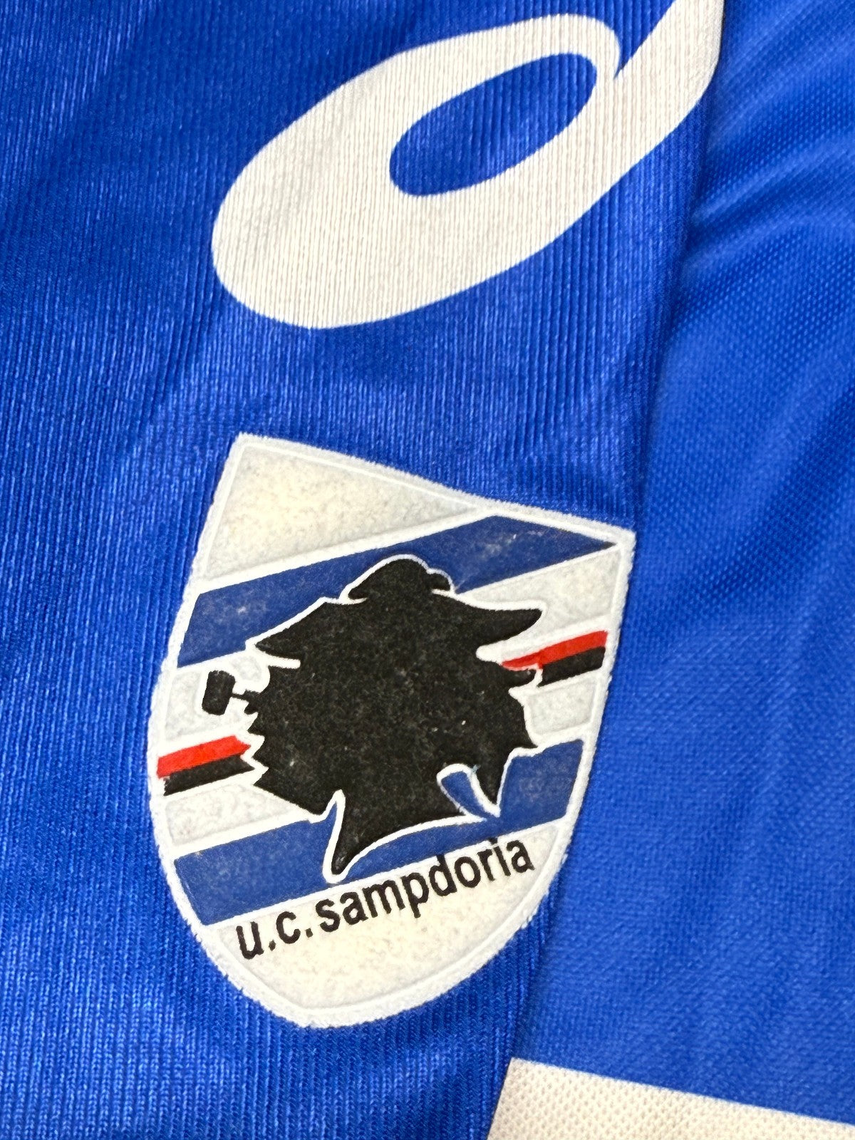 maglia calcio vintage Sampdoria FLACHI 2001 2002 L Asics shirt Grafoplast home