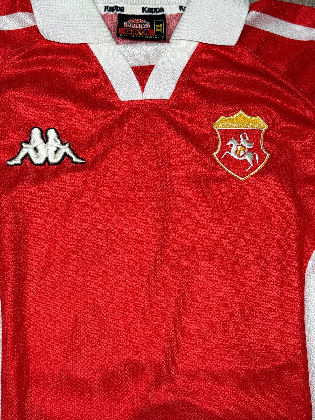 maglia calcio vintage ANCONA Serie B FLACHI #38 1997 1998 home KAPPA