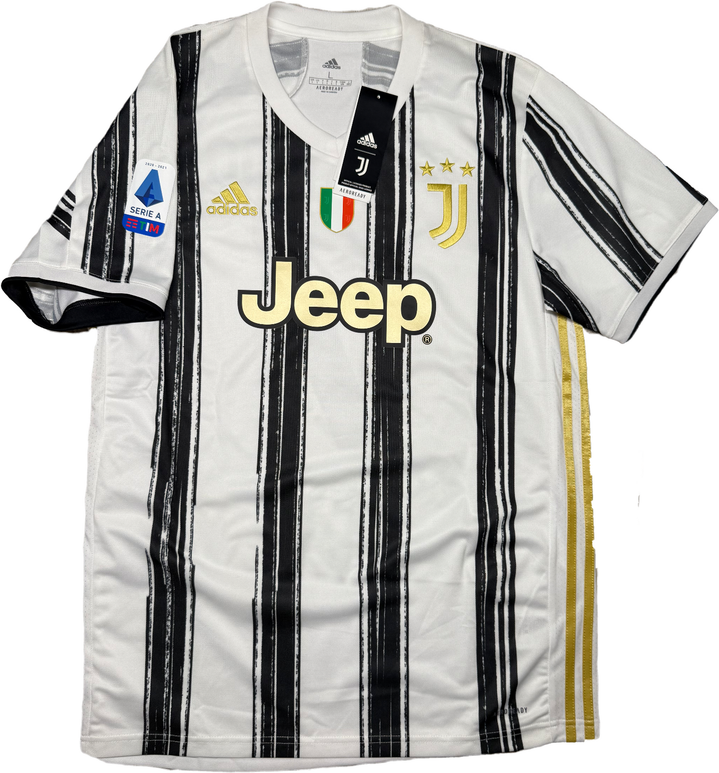 maglia calcio Juventus RONALDO Serie A 2020 2021 Adidas UFFICIALE home Jeep