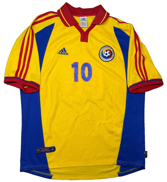 maglia calcio vintage Romania HAGI Adidas EURO 2000 home XL shirt maillot