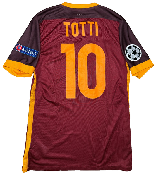 maglia calcio vintage AS Roma TOTTI Nike 2015 2016 Uefa UCL PRO VERSION VAPOR M