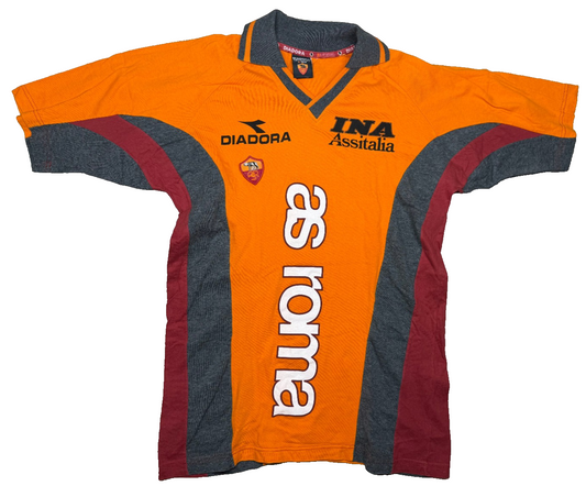 Maglia As roma shirt Jersey training Diadora Ina Assitalia 1998 1999 M TOTTI
