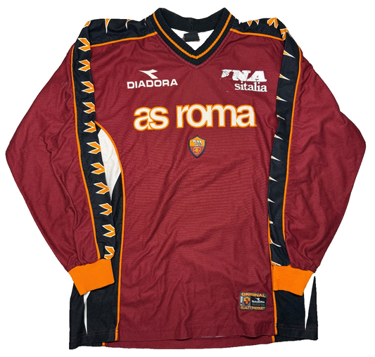 Maglia As roma shirt Jersey training Diadora Ina Assitalia 1997 1998 XL TOTTI