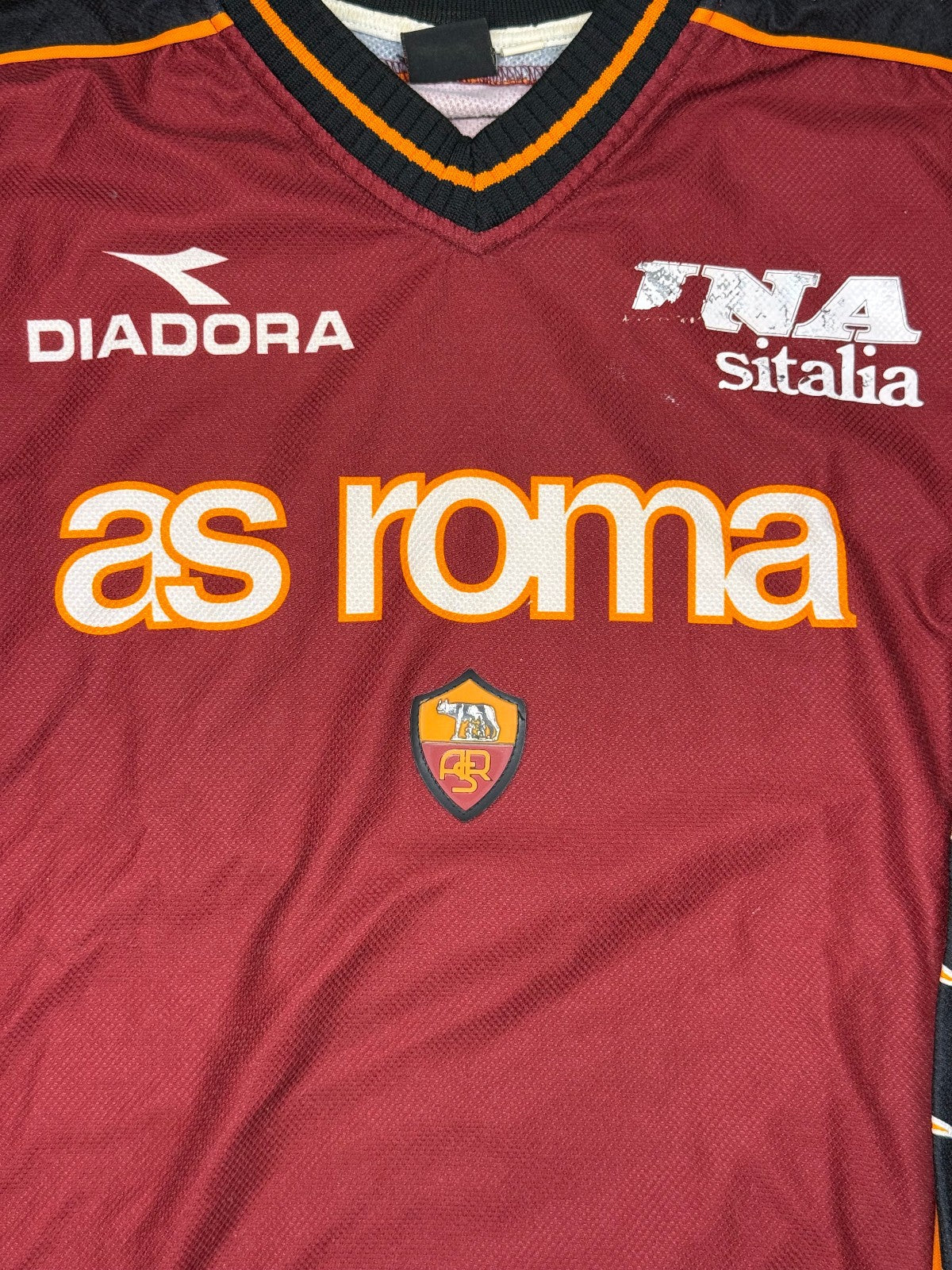 Maglia As roma shirt Jersey training Diadora Ina Assitalia 1997 1998 XL TOTTI