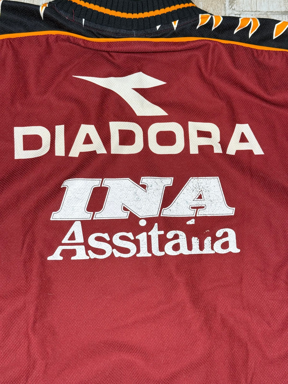 Maglia As roma shirt Jersey training Diadora Ina Assitalia 1997 1998 XL TOTTI
