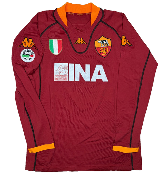 maglia calcio vintage AS Roma Montella 2001 2002 Kappa Ina ASSITALIA scudetto