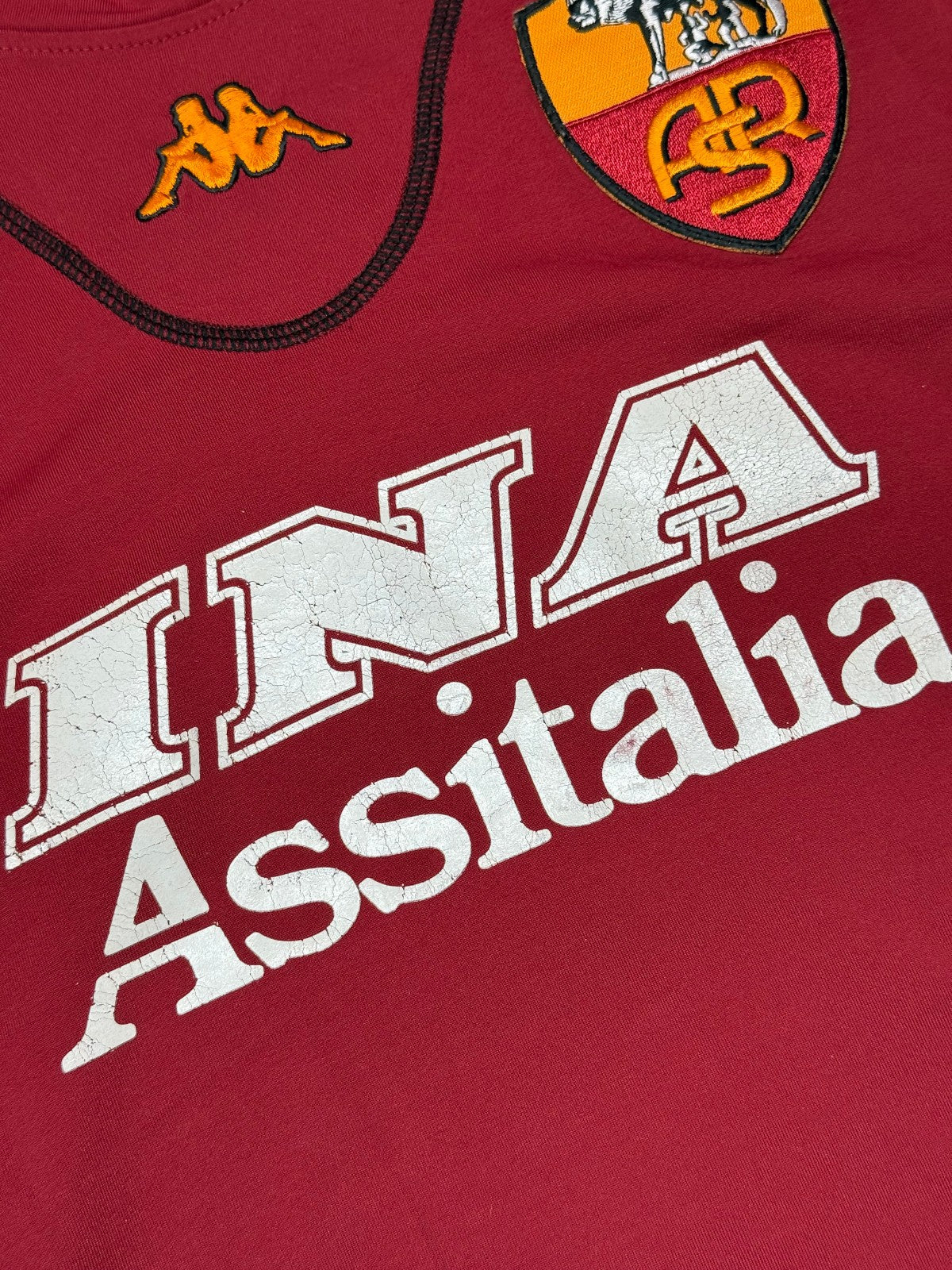 maglia calcio vintage AS Roma TOTTI 2001 2002 KAPPA Ina ASSITALIA scudetto XL