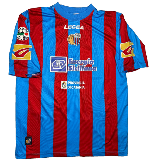 maglia calcio vintage CATANIA MAXI Lopez Legea 2009 2010 Serie A Home XXL