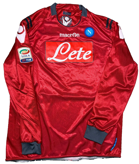 maglia calcio vintage Napoli De Sanctis 2010 2011 shirt Jersey Macron XL Lete