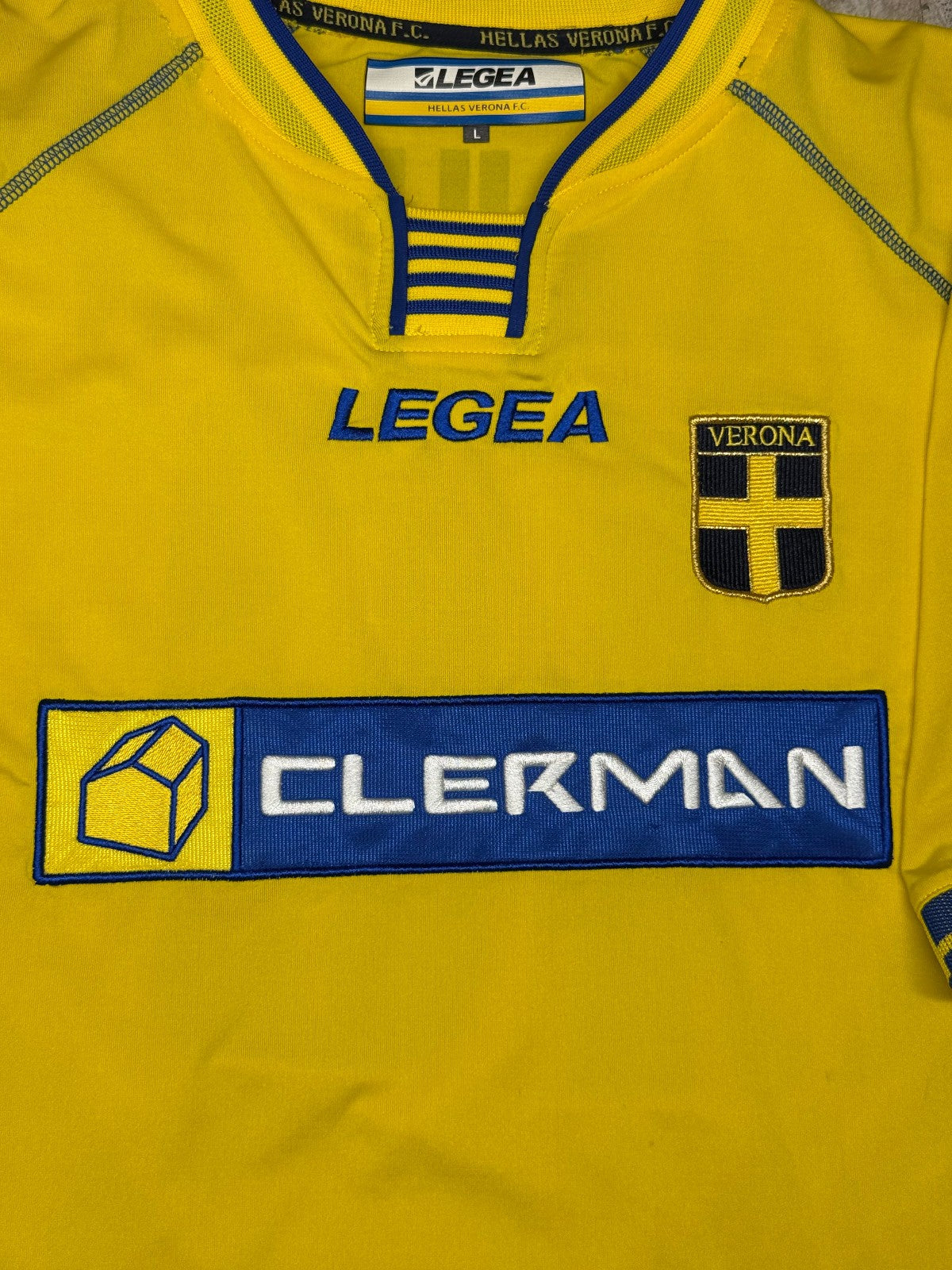 maglia calcio vintage Hellas Verona Legea ADAILTON Clerman home 2004 2005 XL