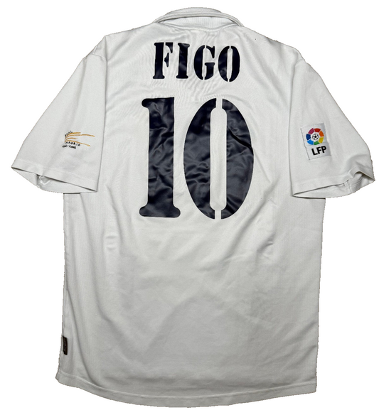 maglia calcio Real Madrid vintage FIGO 100 years camiseta 2001 2002 LFP camiseta
