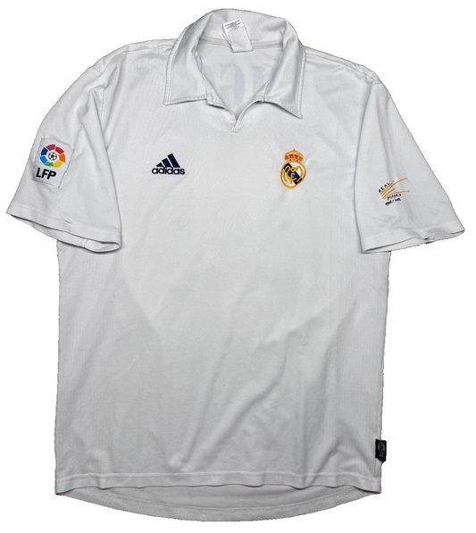 maglia calcio Real Madrid vintage FIGO 100 years camiseta 2001 2002 LFP camiseta