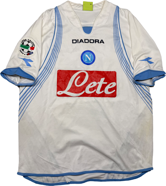 maglia calcio vintage SSC NAPOLI LAVEZZI #7 Diadora Serie A 2007 2008 LETE M