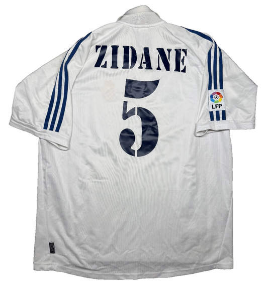 maglia calcio Real Madrid vintage ZIDANE Home camiseta 2001 2002 LFP camiseta