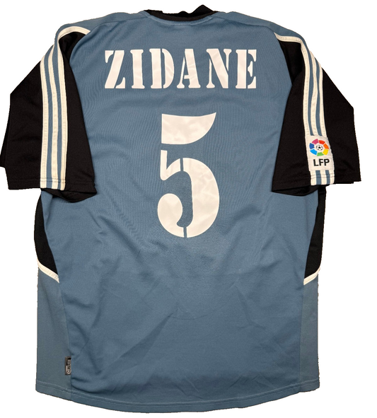 maglia calcio Real Madrid vintage ZIDANE away camiseta 2001 2002 LFP camiseta
