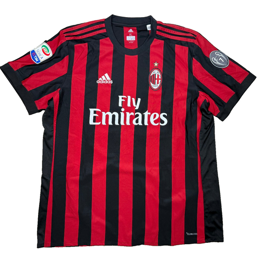 maglia calcio gara AC MILAN BONUCCI SIGNED 2017 2018 Adidas Authentic GARA