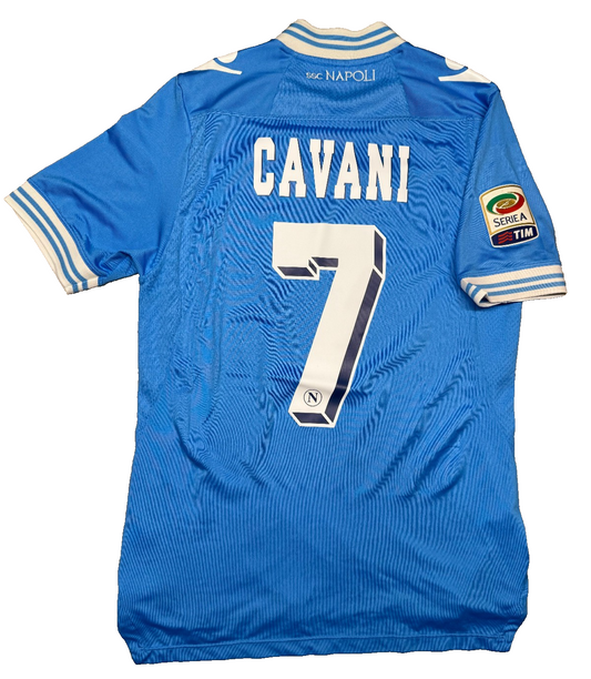 maglia calcio vintage Napoli Cavani home 2012 2013 shirt Jersey Macron L Lete