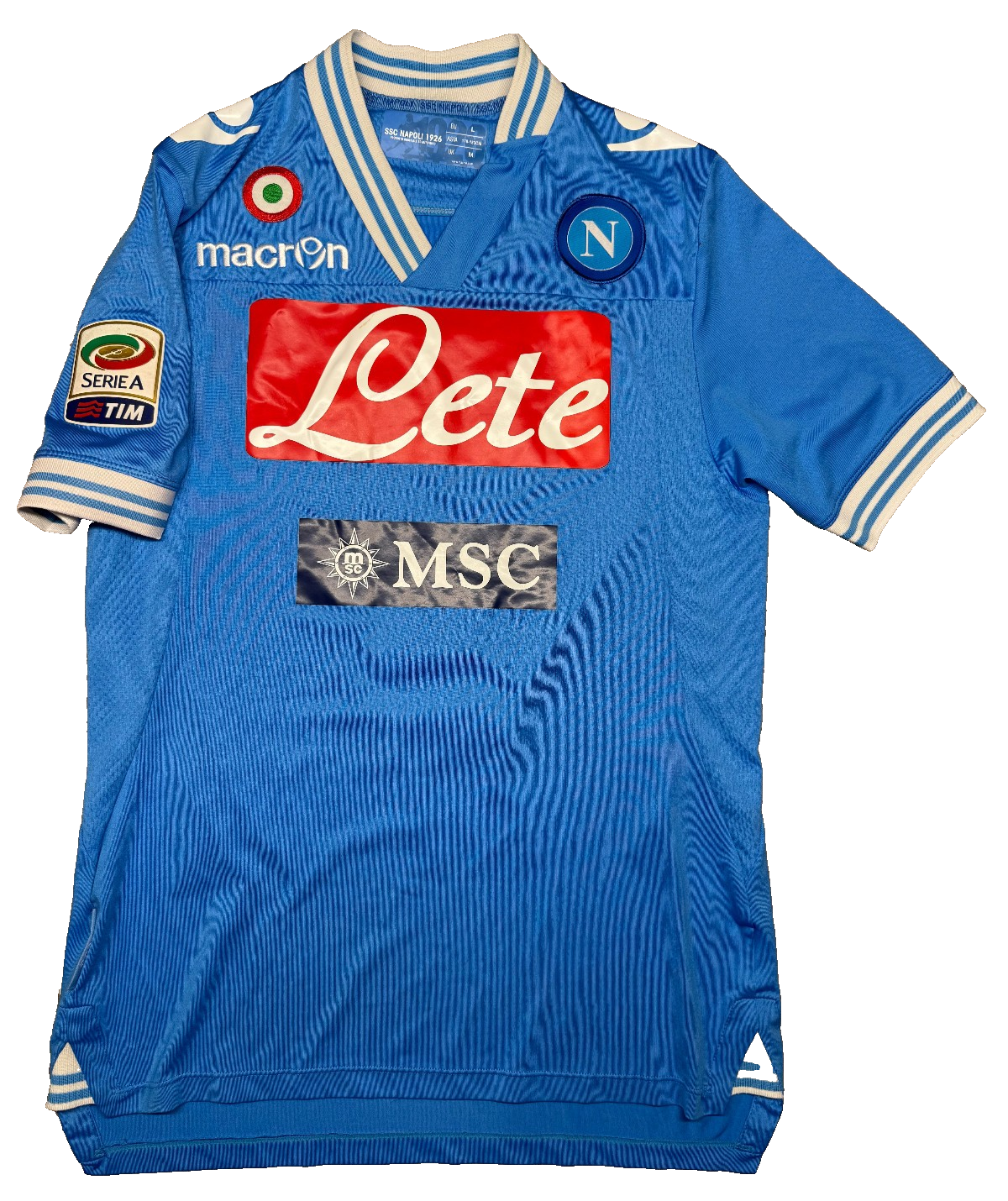 maglia calcio vintage Napoli Cavani home 2012 2013 shirt Jersey Macron L Lete