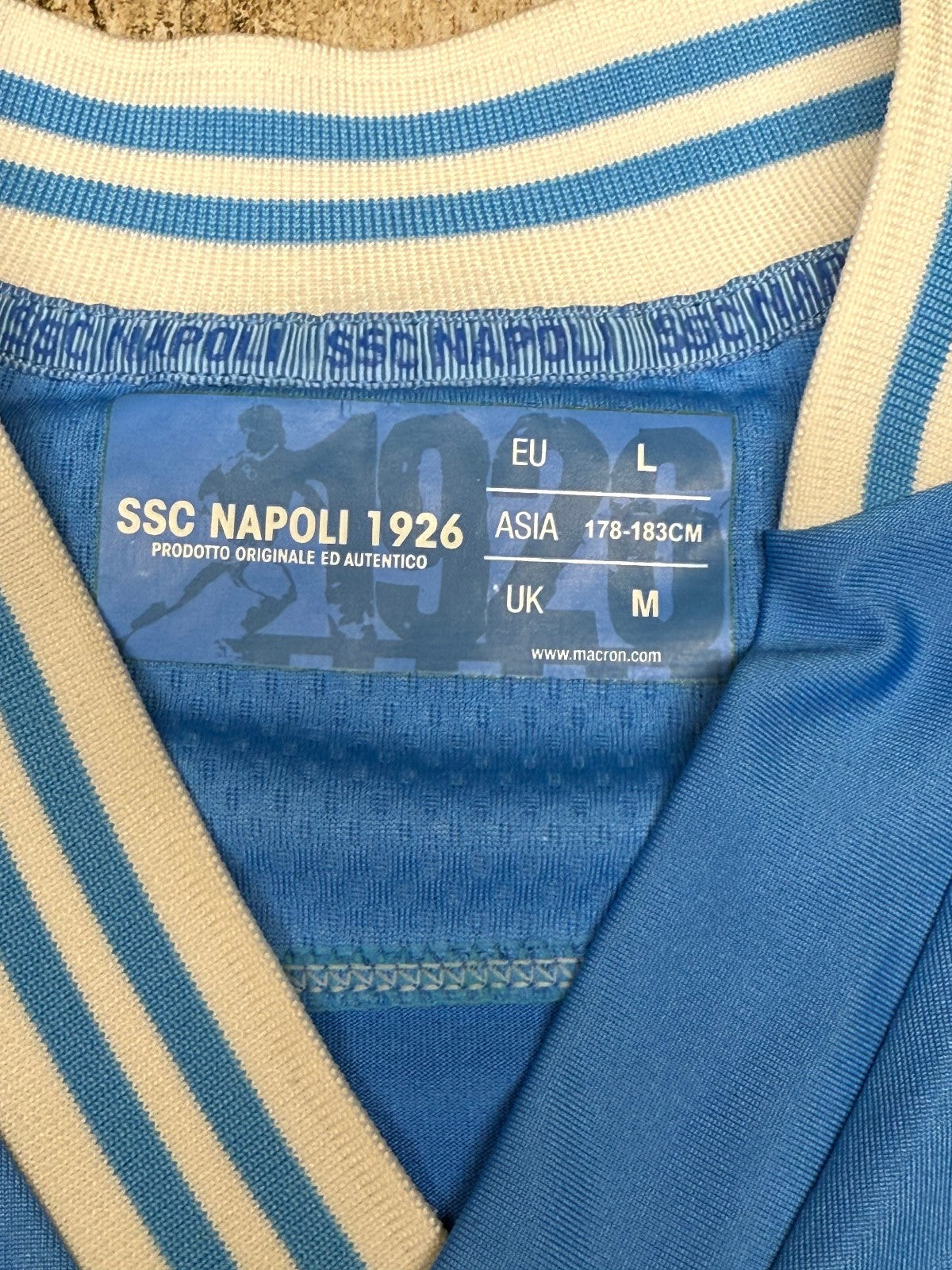 maglia calcio vintage Napoli Cavani home 2012 2013 shirt Jersey Macron L Lete