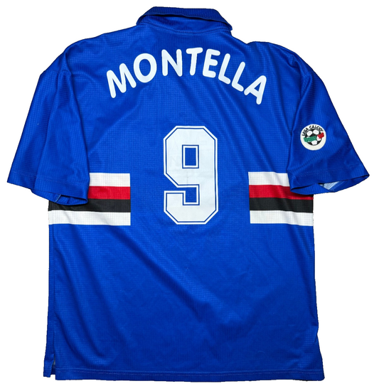maglia calciovintage Sampdoria Montella 1998-99 Daewoo ASICS Home shirt