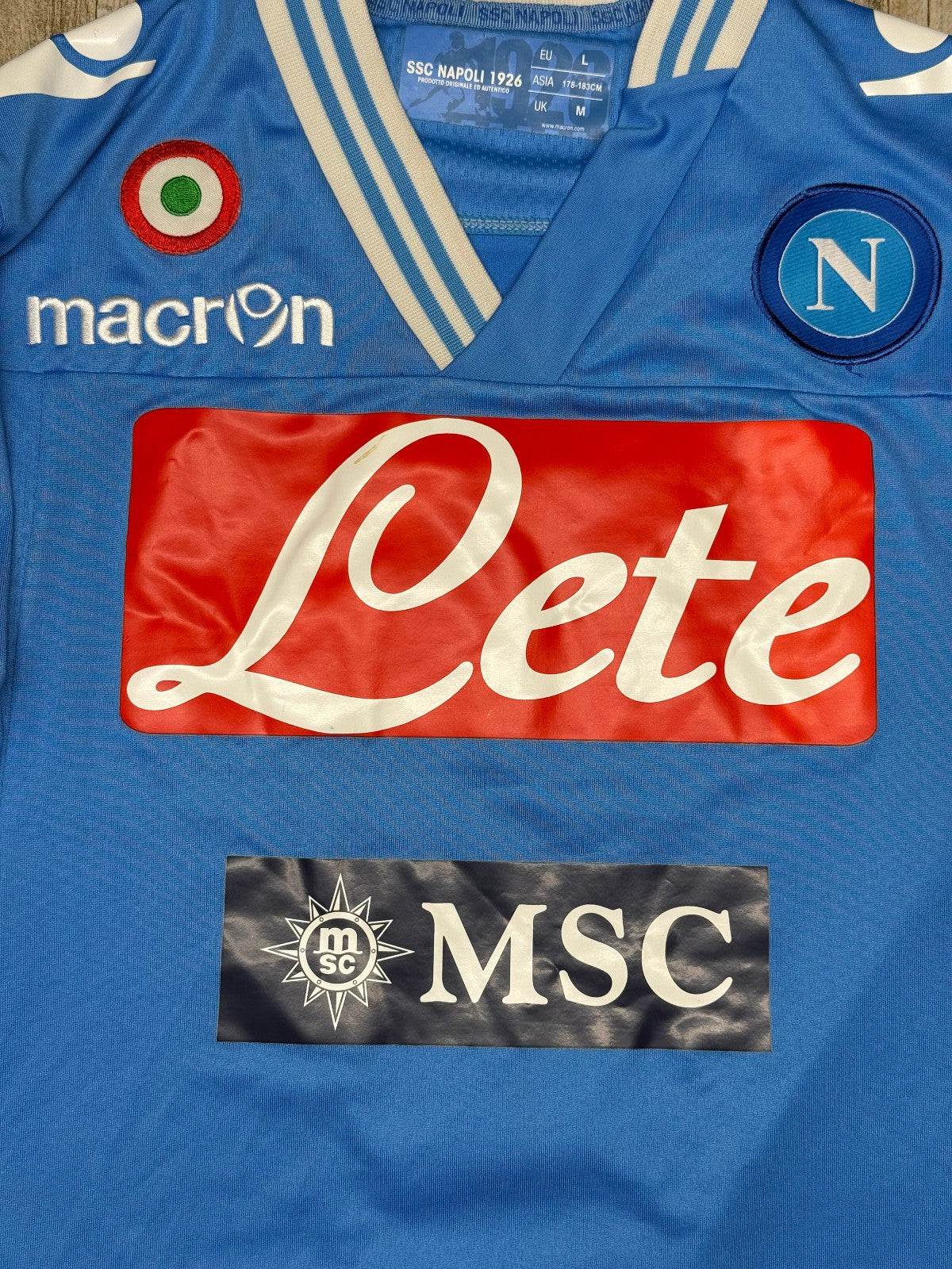 maglia calcio vintage Napoli Cavani home 2012 2013 shirt Jersey Macron L Lete
