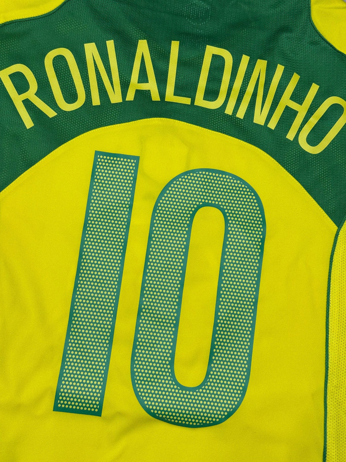 maglia calcio vintage Brasile RONALDINHO Brazil Nike 2004 World Cup Qualifiers